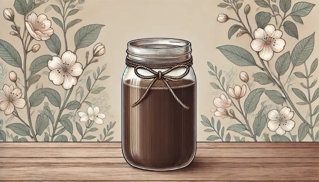 color sketch of mason jar with coffee for procreate mason jar coffee tutorial